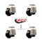 Service Caster Nylon Swivel TS Caster w/2.83" Black Wheel and M16 x 2.0mm x 24mm Stems, 4PK SCC-TSLV30S75-NYR-1100-4 - alternate 3